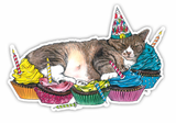 Cupcake Catnap vinyl sticker